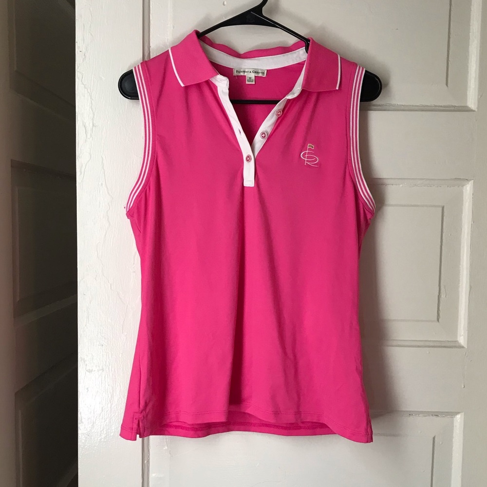 Ladies Golf Polo / women's pink polo shirt